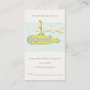 Baby shower onderzeese onderzeeër informatiekaartje