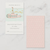 Baby shower onderzeese onderzeeër informatiekaartje (Voorkant / Achterkant)
