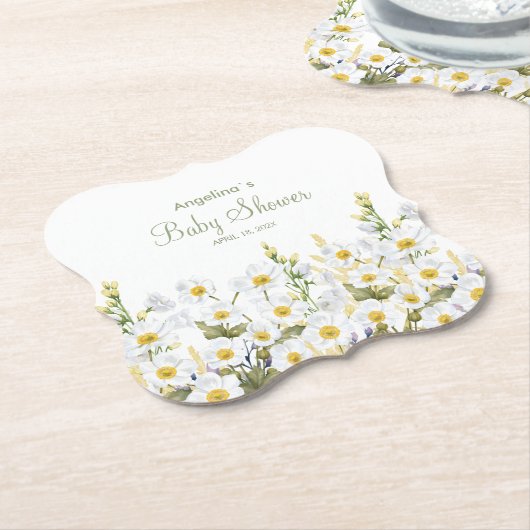 Baby shower Onderzetters (Gekanteld)