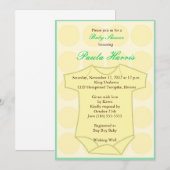 baby shower Onesy Uitnodiging (Voorkant / Achterkant)