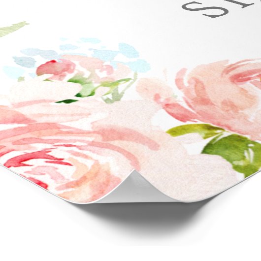 Baby shower onthullen WelkomstPoster Poster (Hoek)