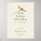 Baby Shower Ontvangst voor Little Love Bug Poster (Voorkant)