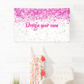Baby Shower Ontwerp Je Eigen Roze Spandoek (Insitu)