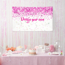 Baby Shower Ontwerp Je Eigen Roze Spandoek