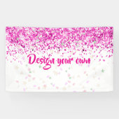 Baby Shower Ontwerp Je Eigen Roze Spandoek (Horizontaal)