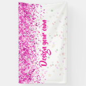 Baby Shower Ontwerp Je Eigen Roze Spandoek (Verticaal)