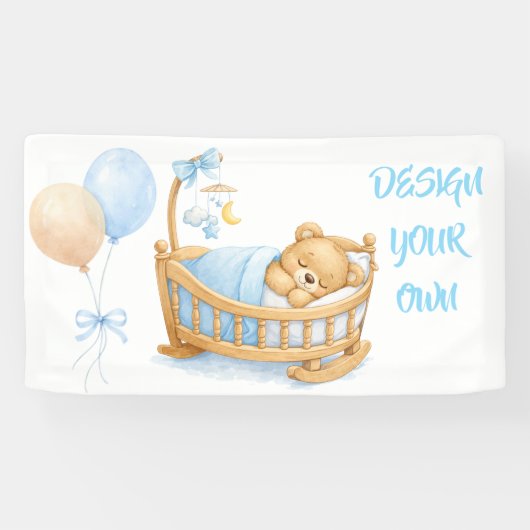 Baby Shower Ontwerp Je Eigen Spandoek (Horizontaal)