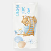 Baby Shower Ontwerp Je Eigen Spandoek (Verticaal)