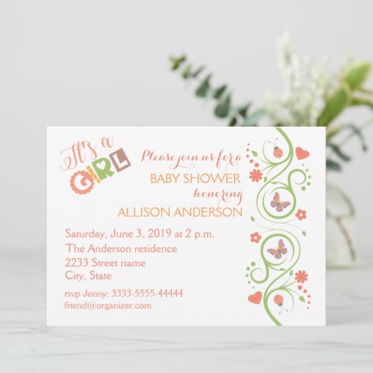 Baby shower ontwerp kaart (Staand voorkant)