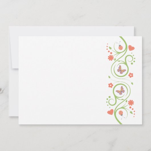 Baby shower ontwerp kaart (Achterkant)