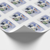 BABY SHOWER. ooievaar met een tas Cadeaupapier (Hoek)