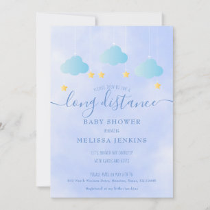 Baby Shower Op Afstand Per Post Boy Blue Kaart