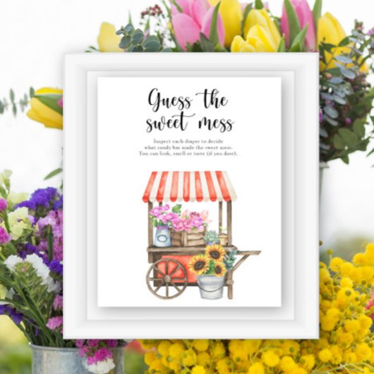 baby shower op de boerenmarkt-zoete rotzooi poster