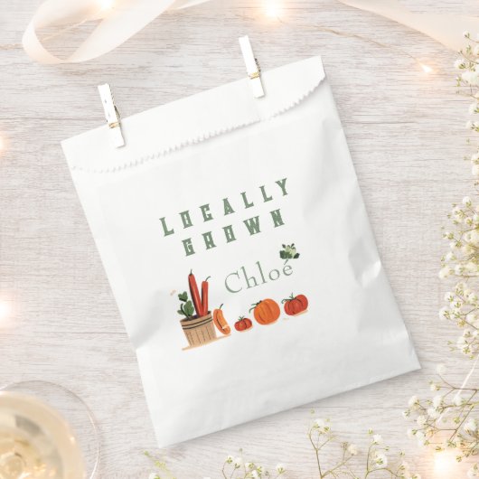 Baby shower op de landbouwmarkt bedankzakje (Geknipt)