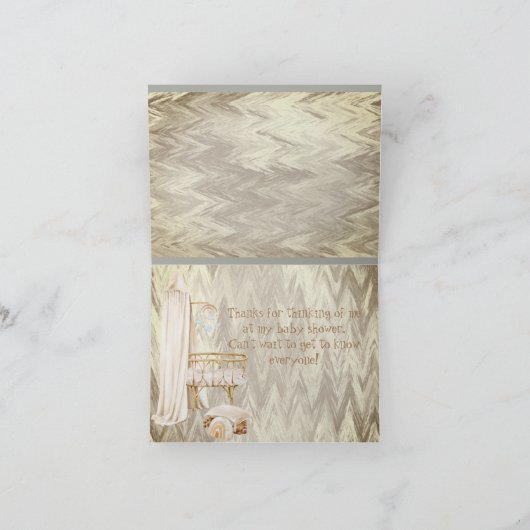 Baby shower op maat bedankkaart (Binnen)