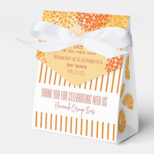 baby shower op maat voor 'onze lil Cutie' Bedankdoosjes (Voorkant Zijde)