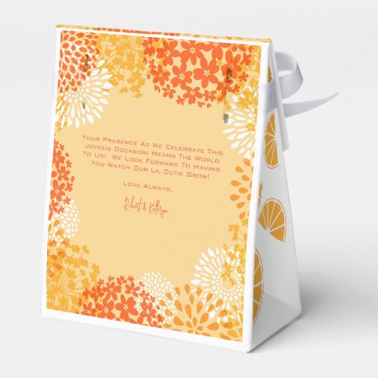 baby shower op maat voor 'onze lil Cutie' Bedankdoosjes (Achterkant)