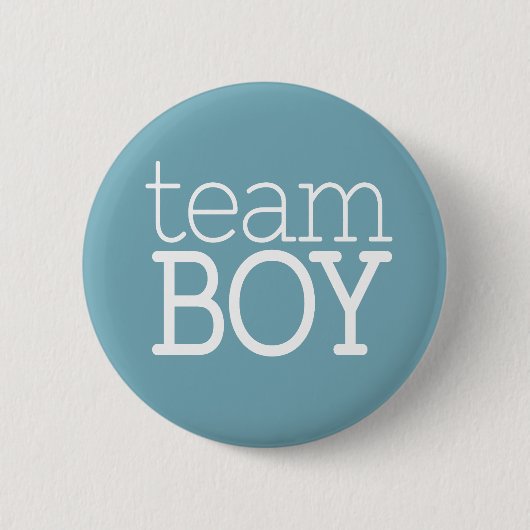 Baby shower openbaren - Team Blue Boy Button (Voorkant)