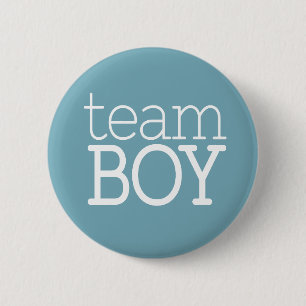 Baby shower openbaren - Team Blue Boy Button