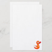 Baby shower Oranje eenden Briefpapier (Voorkant / Achterkant)