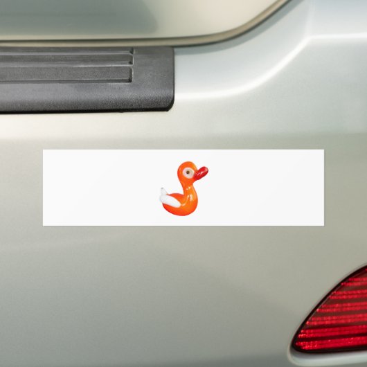 Baby shower Oranje eenden Bumpersticker (Op auto)
