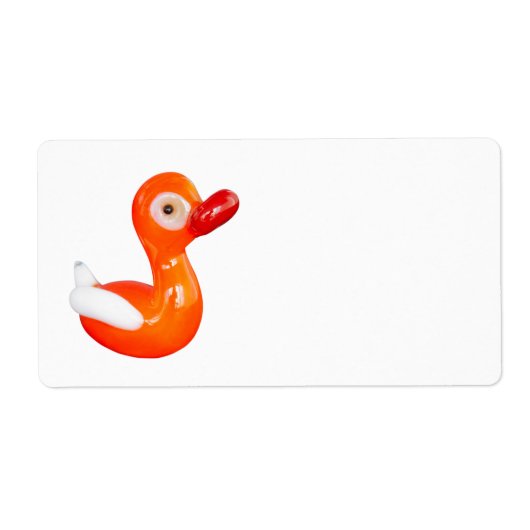 Baby shower Oranje eenden Etiket (Voorkant)