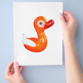 Baby shower Oranje eenden Flyer (Hand)