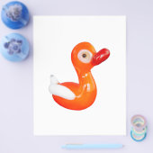 Baby shower Oranje eenden Flyer (Enkel)