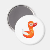Baby shower Oranje eenden Magneet (Voorkant / Achterkant)