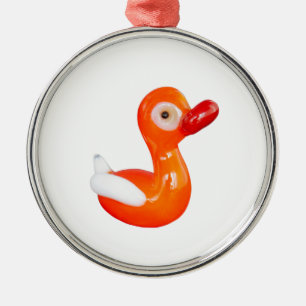 Baby shower Oranje eenden Metalen Ornament
