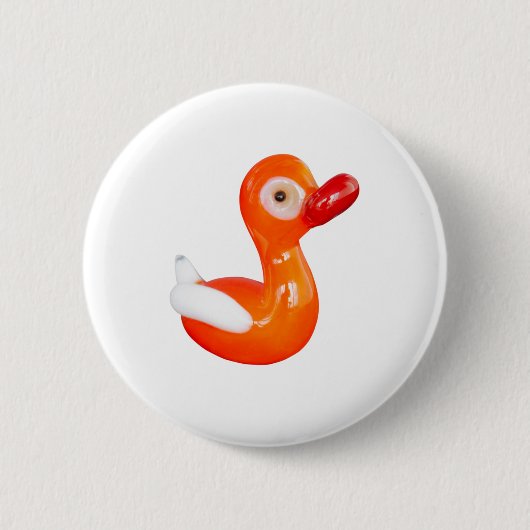 Baby shower Oranje eenden Ronde Button 5,7 Cm (Voorkant)