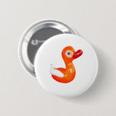 Baby shower Oranje eenden Ronde Button 5,7 Cm (Voorkant /achterkant)