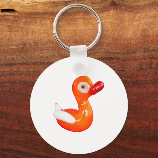 Baby shower Oranje eenden Sleutelhanger (Voorkant)