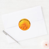 Baby shower Oranje Rozen enveloppen Afdichting Tri Ronde Sticker (Envelop)