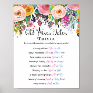 Baby shower Oude vrouwen Tale Gender Prediction Si Poster