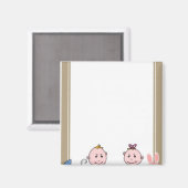 BABY SHOWER OUDER MOM DAD MAGNEET (Voorkant / Achterkant)