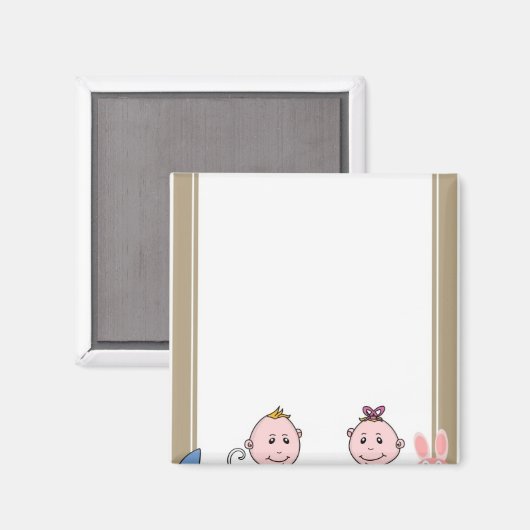 BABY SHOWER OUDER MOM DAD MAGNEET (Voorkant / Achterkant)