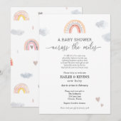 Baby shower over de mijlen kaart (Voorkant / Achterkant)