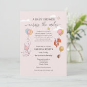 Baby shower over de mijlen kaart (Staand voorkant)