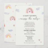 Baby shower over de mijlen kaart (Voorkant / Achterkant)