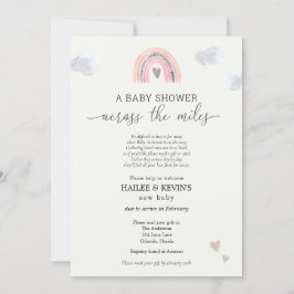 Baby shower over de mijlen kaart