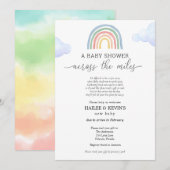 Baby shower over de mijlen kaart (Voorkant / Achterkant)