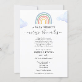 Baby shower over de mijlen kaart