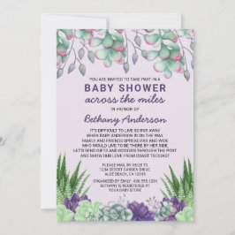 Baby shower Over de Miles Waterverf Succulenten Kaart