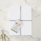 Baby shower over het bouwthema cadeaulabel (Met Touw)