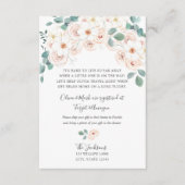 Baby shower over lange afstand informatiekaartje (Voorkant)