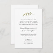 Baby shower over lange afstand informatiekaartje (Voorkant / Achterkant)