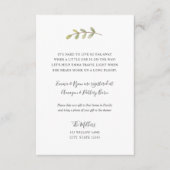 Baby shower over lange afstand informatiekaartje (Voorkant)