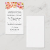 Baby shower over lange afstand informatiekaartje (Voorkant / Achterkant)