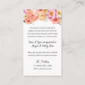 Baby shower over lange afstand informatiekaartje (Voorkant)